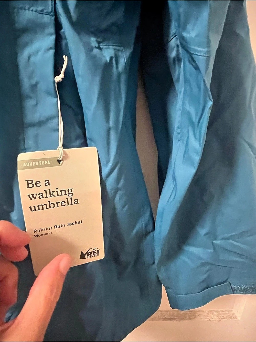 REI Rainier Rain Jacket Blue Women's Size 2x NWT - Picture 3 of 8
